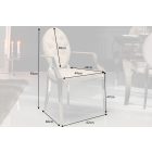 Stílusos szék Rococo II bézs bársony kéztámlával 