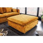 Stílusos puff Eden 100 cm mustársárga bársony