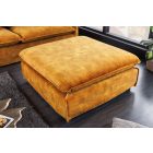 Stílusos puff Eden 100 cm mustársárga bársony