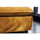 Stílusos puff Eden 100 cm mustársárga bársony