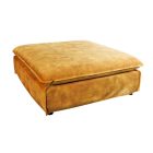 Stílusos puff Eden 100 cm mustársárga bársony