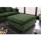 Stílusos puff Eden 100 cm sötétzöld bársony