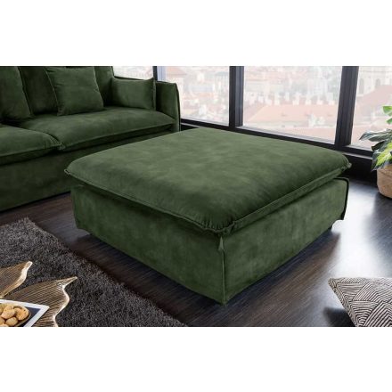 Stílusos puff Eden 100 cm sötétzöld bársony