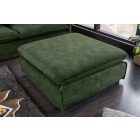 Stílusos puff Eden 100 cm sötétzöld bársony