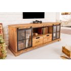 Design komód Santuzza 160 cm üveg ajtós fenyő