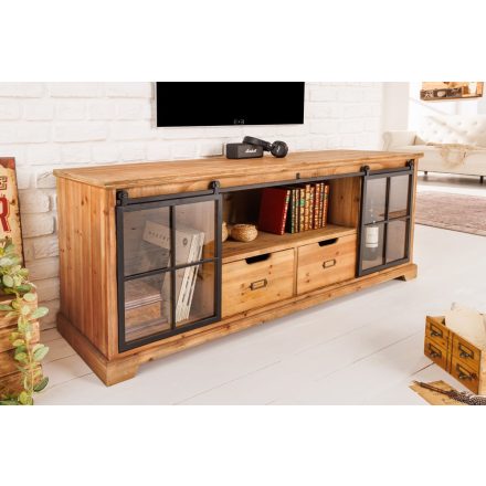 Design komód Santuzza 160 cm üveg ajtós fenyő