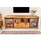 Design komód Santuzza 160 cm üveg ajtós fenyő