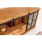 Design komód Santuzza 160 cm üveg ajtós fenyő