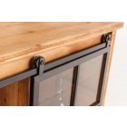 Design komód Santuzza 160 cm üveg ajtós fenyő