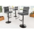 Elegáns bárszék Lunor szürke kord