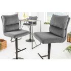 Elegáns bárszék Lunor szürke kord