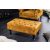Chesterfield puff vintage mustársárga bársony