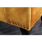 Chesterfield puff vintage mustársárga bársony