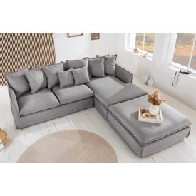 Sarok ülőgarnitúra Eden 255 cm szürke