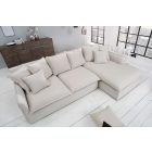 Sarok ülőgarnitúra Eden 255 cm bézs lenvászon