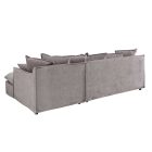Sarok ülőgarnitúra Eden 255 cm szürkésbarna taupe bársony