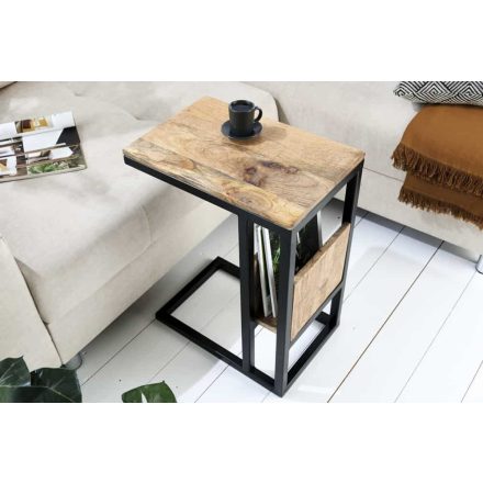 Design asztal laptophoz tárolóhellyel Maliha 45 cm mangó