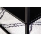 Design dohányzóasztal Damaris 100 cm fekete 2 polcos