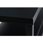 Design dohányzóasztal Damaris 100 cm fekete 2 polcos