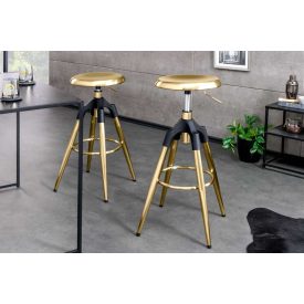 Stílusos bárszék Arvion szálcsiszolt arany 