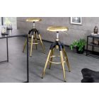 Stílusos bárszék Arvion szálcsiszolt arany 