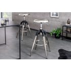 Stílusos bárszék Arvion szálcsiszolt ezüst