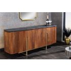 Design komód Daichi 160 cm mangó / fekete márvány