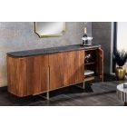 Design komód Daichi 160 cm mangó / fekete márvány