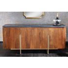 Design komód Daichi 160 cm mangó / fekete márvány