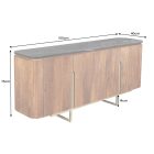 Design komód Daichi 160 cm mangó / fekete márvány