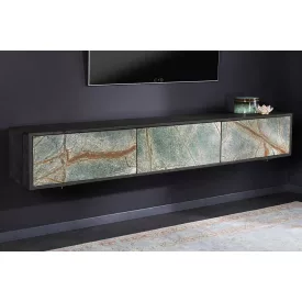 Design függő TV asztal Quillon 160 cm természetes kőből