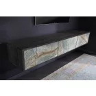 Design függő TV asztal Quillon 160 cm természetes kőből