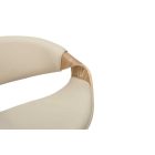 Design forgó bárszék Ardell bézs bőr / tölgy 