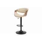 Design forgó bárszék Ardell bézs bőr / tölgy 