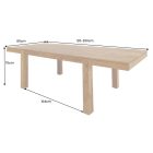 Stílusos bővíthető étkezőasztal RoyalWood 120-200 cm akác