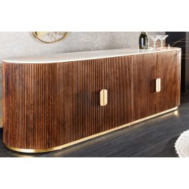 Design komód Daichi 170 cm mangó / fehér márvány