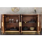 Design komód Daichi 170 cm mangó / fehér márvány