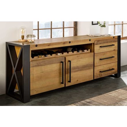 Stílusos komód Thunder 195 cm vintage barna fenyő 