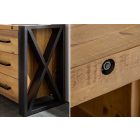 Stílusos komód Thunder 195 cm vintage barna fenyő 