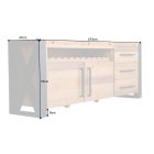 Stílusos komód Thunder 195 cm vintage barna fenyő 