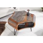 Design dohányzóasztal Lorelei 70 cm szürke sheesham