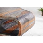 Design dohányzóasztal Lorelei 70 cm szürke sheesham