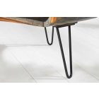 Design dohányzóasztal Lorelei 70 cm szürke sheesham