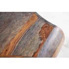 Design dohányzóasztal Lorelei 70 cm szürke sheesham