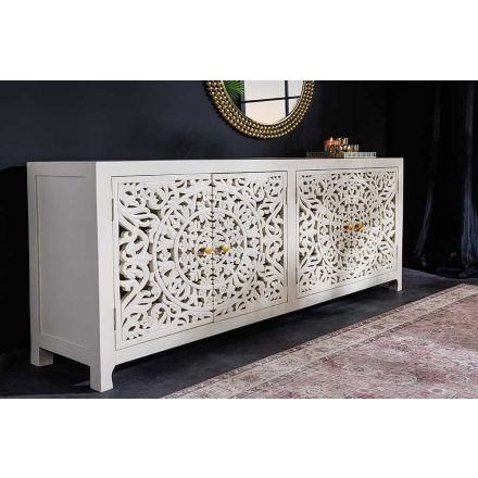 Stílusos komód Noelle 170 cm fehér mangó