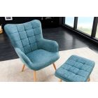 Design fotel Sweden világoskék