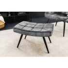 Design lábtartó Sweden szürke bársony