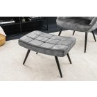 Design lábtartó Sweden szürke bársony