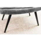 Design lábtartó Sweden szürke bársony