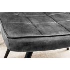 Design lábtartó Sweden szürke bársony